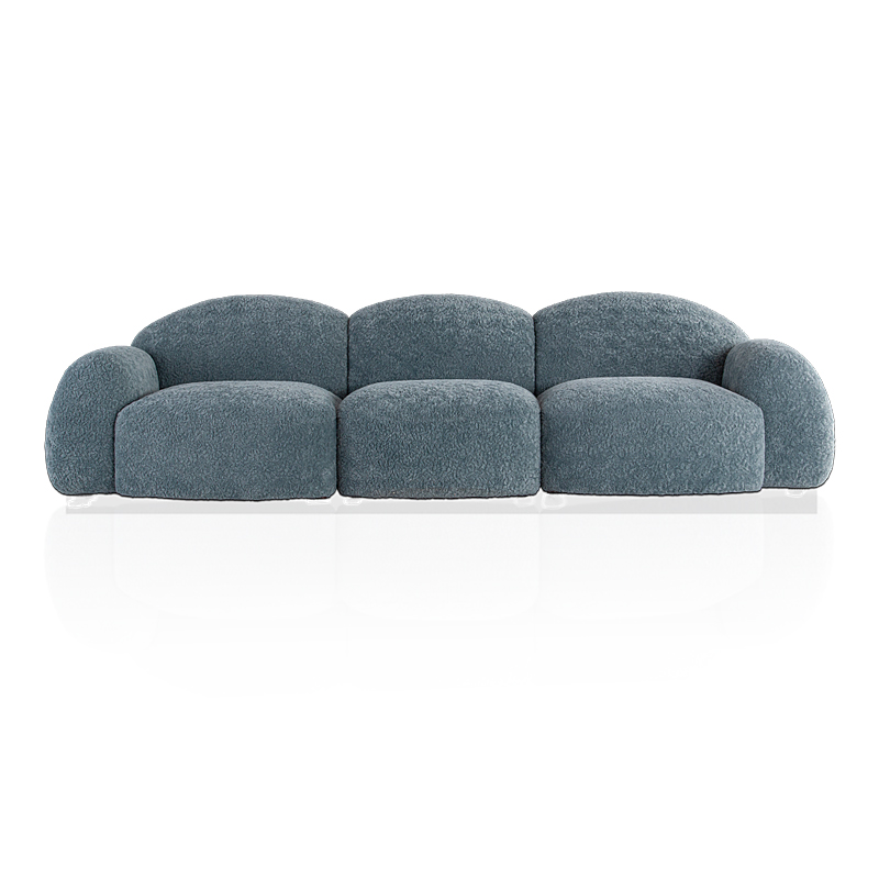 Cozy Fabric Sofa Nordic Design Italian Style Fabric Sofa Retro Chesterfield couch compressed living room sofa