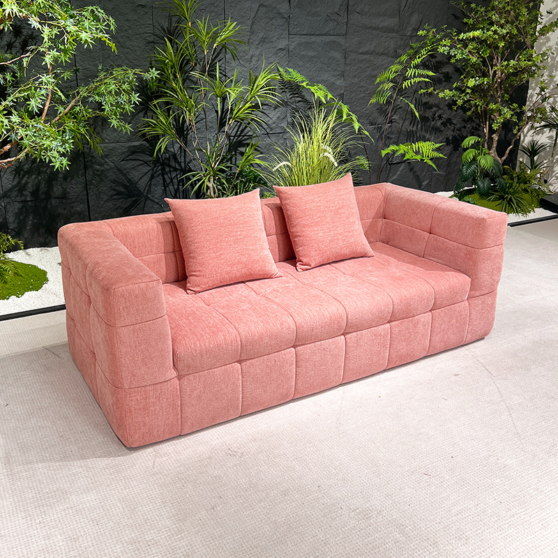 home living room furniture cotton linen velvet fabric compressed compressible couch small packing sofa set