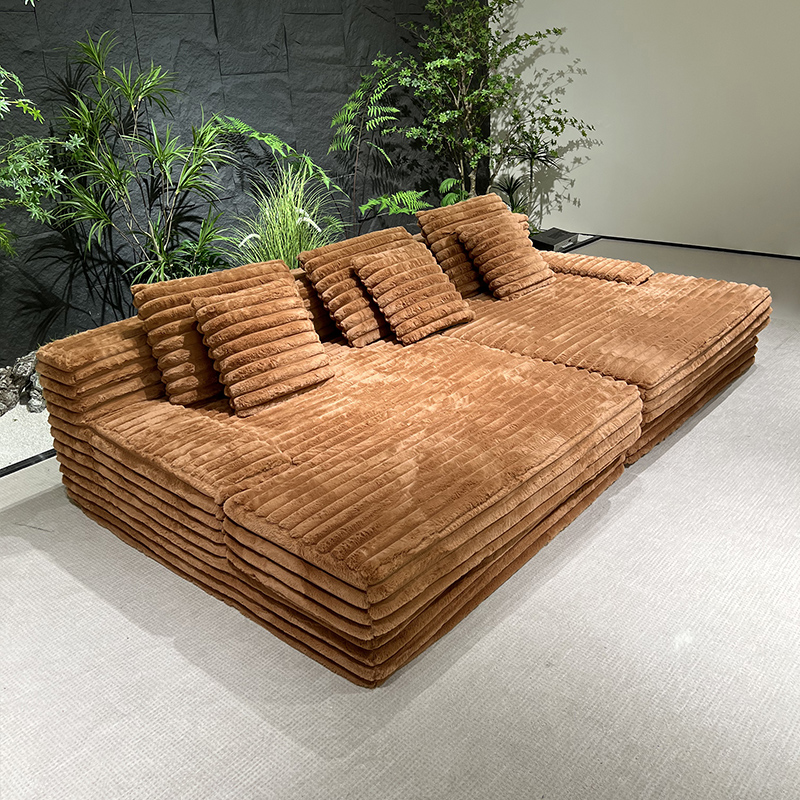 Modern fashion compression sofa living room furniture vacuum package velvet sofa cover large size sofa bed can be customized