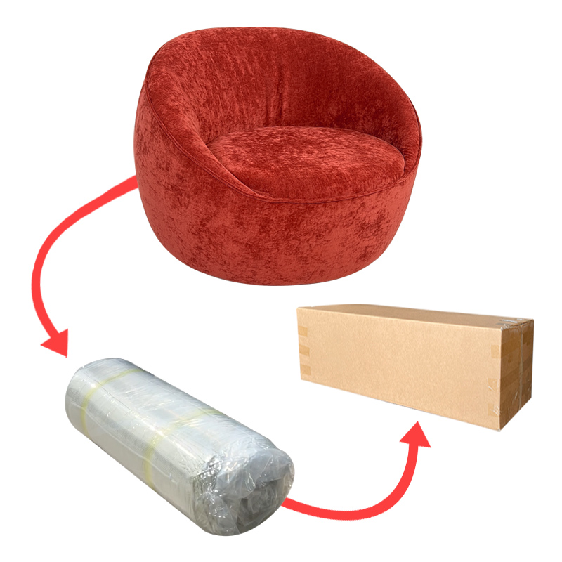 S216  2025 Modern minimalist furniture sponge fabric compression sofa lazy sofa single person leisure sofa chair armchair