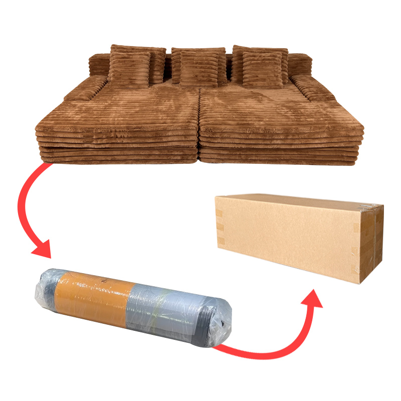 S232 Modern fashion compression sofa living room furniture vacuum package velvet sofa cover large size sofa bed can be customized