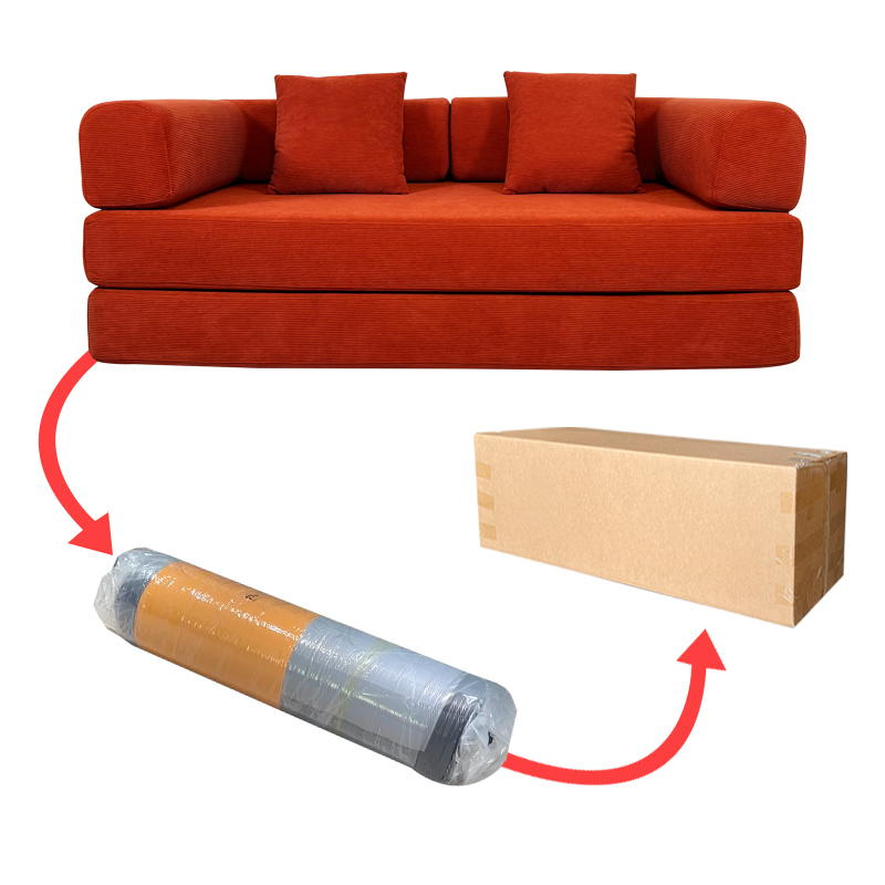 S230 fashion compression sofa living room furniture vacuum packaging velvet sofa cover large size folding sofa bed can be customized