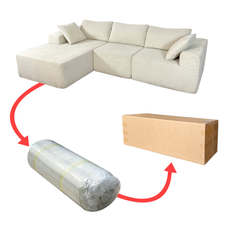 S238 Modular Corduroy Fabric Sofa Section Living Room Sofa for Villas Home Theater Sofa Factory Wholesale on Sale Free Combination