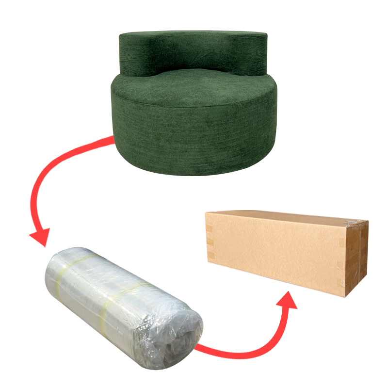 S241 New Living Room Bedroom Double Armrest Single Person Leisure Sofa Vacuum Packed Compressed Sofa Fabric Sofa Cheap Sale