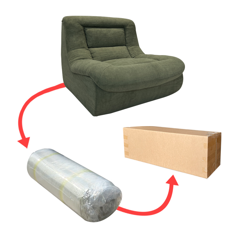 S247 Shunlinghang Modern and Simple Single-person Casual Sofa Chair Lazy Chair Cotton Fabric Color Customization